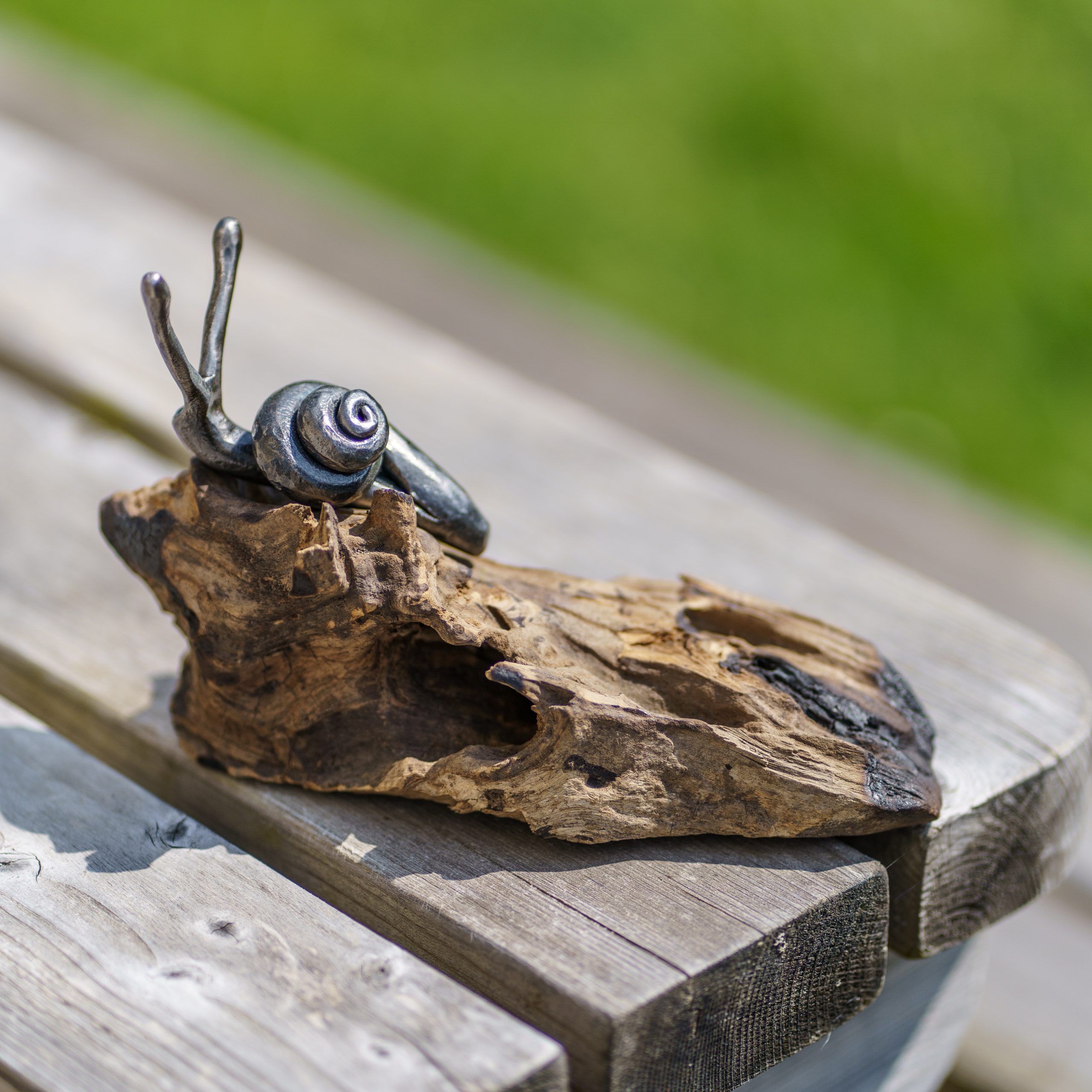 The Adventurer, Baret The Snail. Hand forged by Hazel Moore